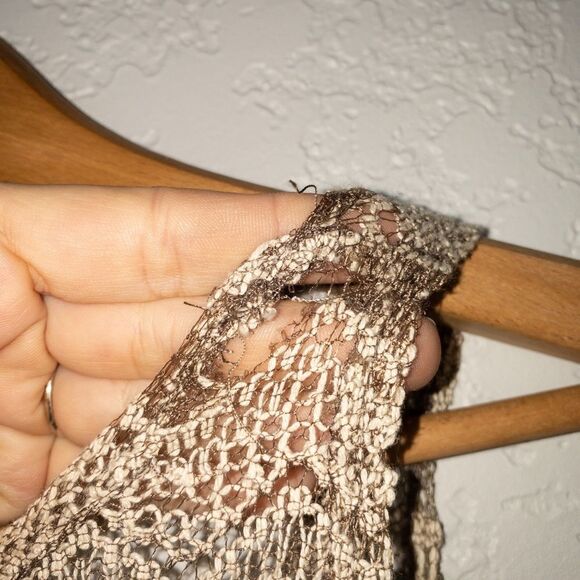 Piko 1988 Sheer Lace Mesh Raw Hemline Tank Top Size Medium - Picture 7 of 7